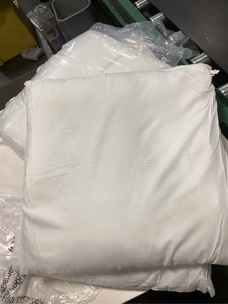 Luxury Throw Pillow Insert(2 pcs)20 x 20 inches Hypoallergenic Ultra Soft White Polyester Microfiber Durable Couch Cushion Fillers