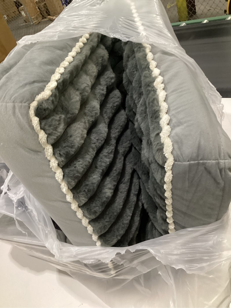 Condition photo showing Good Condition for XL Dog Crate Bed for Extra Large Dogs - Waterproof Puppy Bed for 42 Inch Kennel with Removable Washable Corduroy Cover, Orthopedic Support with Egg Crate Foam Filling, Grey 41.0"L x 27.0"W x 3.0"Th Grey