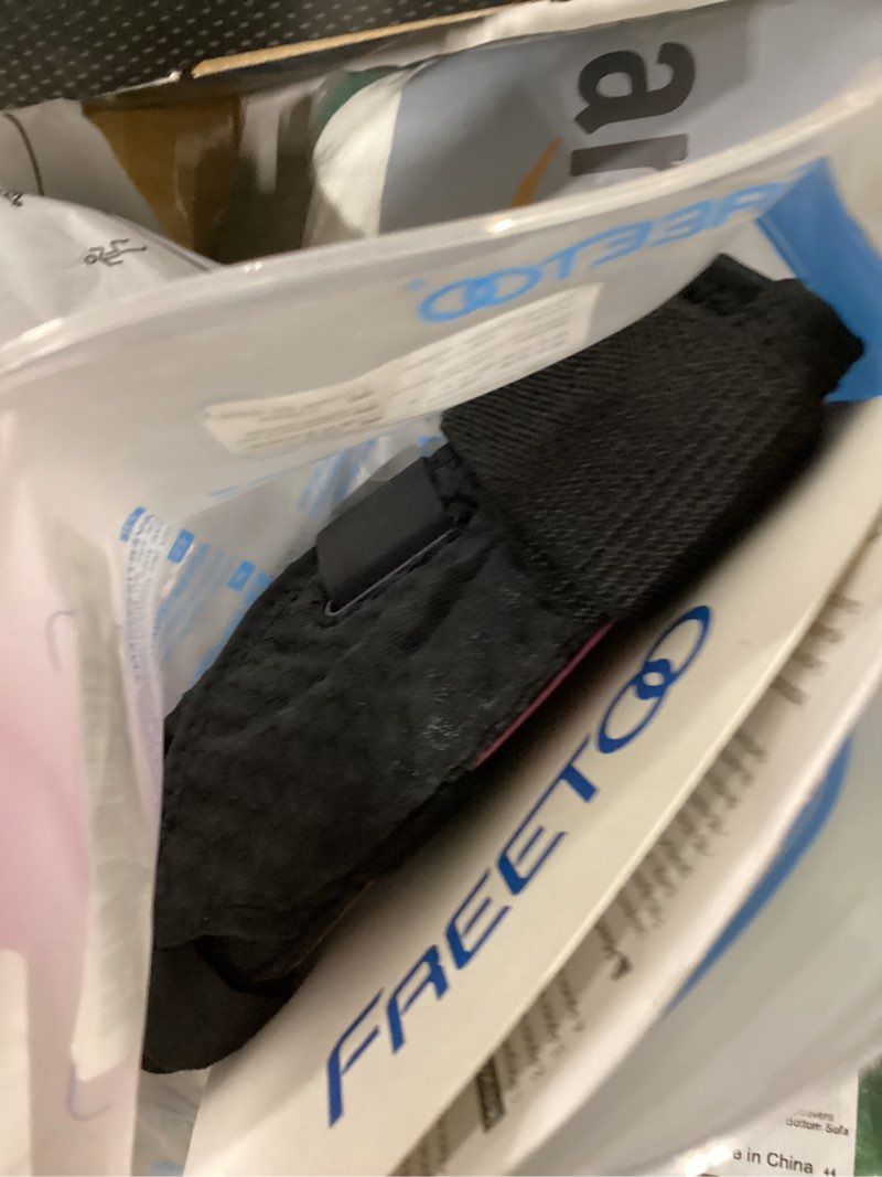 Condition photo showing Good Condition for freetoo trigger finger splint for thumb, thumb brace right hand or left hand for arthritis pain and support, thumb spica splint, thumb stabilizer for tendonitis, sprain fits palm 6.2''-7.5'' xs pink xs-fit both hands pink / black