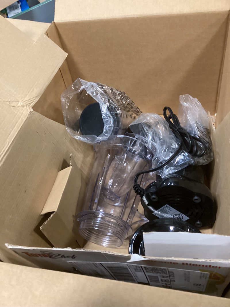 Condition photo showing As Is for Total Chef Miracle Blender – Electric Mixer for Smoothies, Ice Crush & Pulse Function, Heavy Duty Bullet Pitcher licuadora, Kitchen Appliance, Dishwasher-Safe Jar, Black