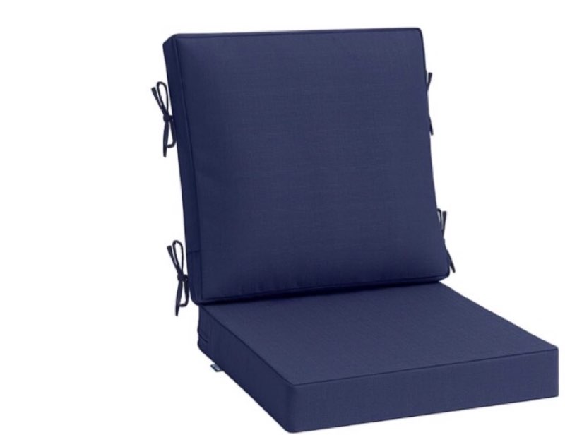 miulee navy outdoor dining cushion cover 20x20 inch waterproof (only cover) 