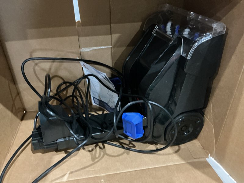 Condition photo showing As Is for bissell turboclean, upright carpet cleaner, pro max clean & protect + oxy urine eliminator formula included, 3952