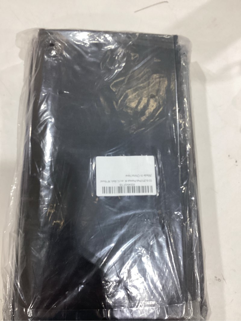 Condition photo showing As Is for 12 Pack Premium Black Plastic Table Cloth -96 Inch Round Tablecloth, Disposable Tablecloth Plastic Table Cover for Parties (12, Black, 96" Round) 96" Round Black 12