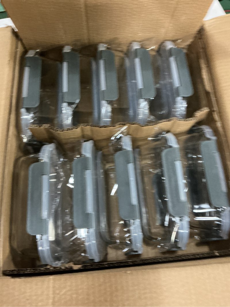 Condition photo showing New/Like New for m mcirco 10-pack,22 oz glass meal prep containers,glass food storage containers with lids,lunch containers,microwave, oven, freezer and dishwasher (gray)