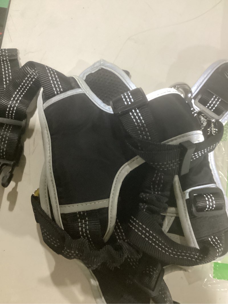 Condition photo showing Good Condition for partsbling dog car harness, dog seat belt harness for car, no pull adjustable dog harness with seat belt attachment, breathable padded vest with handle for walking, training & car travel, m
