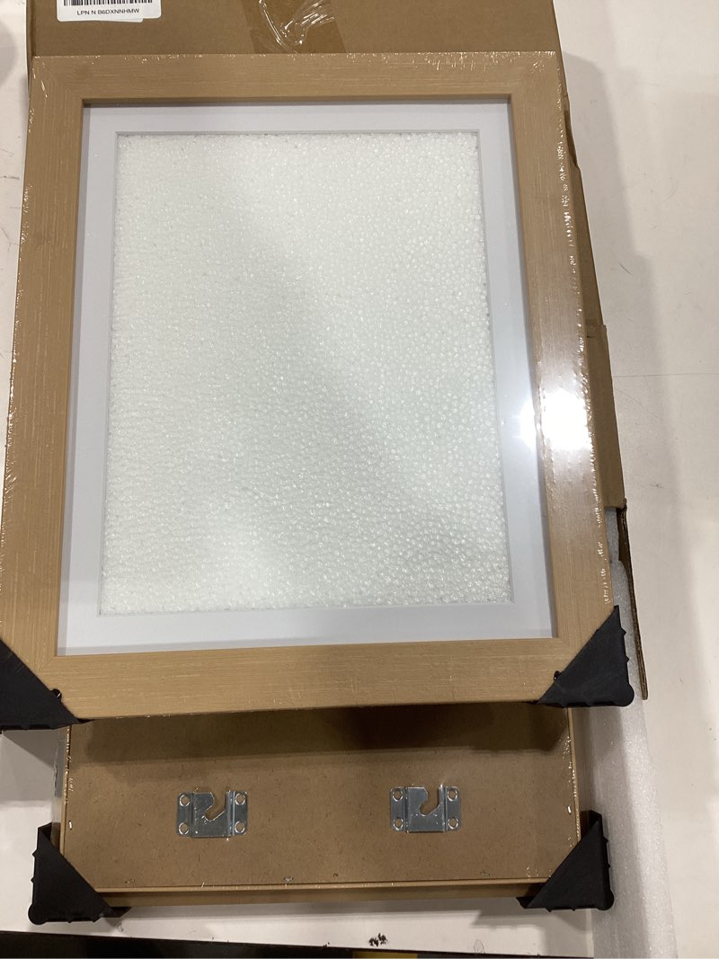 Condition photo showing New/Like New for 3Pack Kids Art Frames Natural Woodgrain, 10x12.5 Child Artwork Frame Without Mat Changeable Front Opening, 8.5x11 Frame With Mat, Children Storage Frame Holds Crafts, Drawing, Art Project, Schoolwork Natural woodgrain 10x12.5-3pack