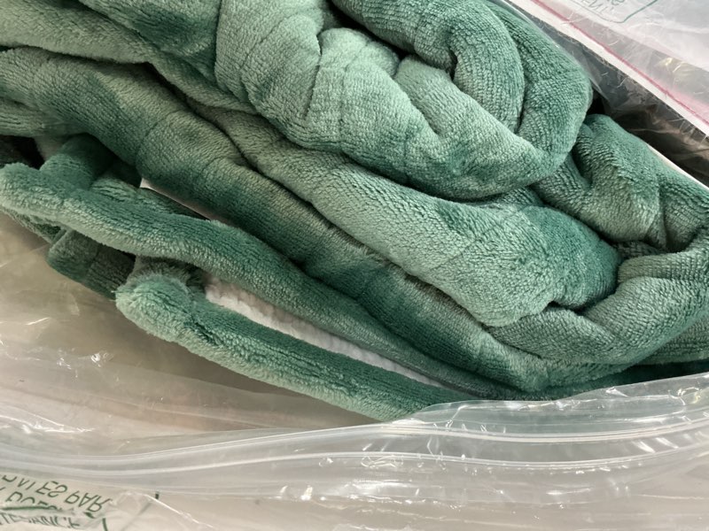 Condition photo showing As Is for electric blanket full heated blanket 72''x84'' - ultra soft silky flannel and fluffy sherpa heating blanket with 5 heating levels & 10 hrs timer, etl certified & overheat protection, gifts for grandma 05-hunter green full 72" x 84"