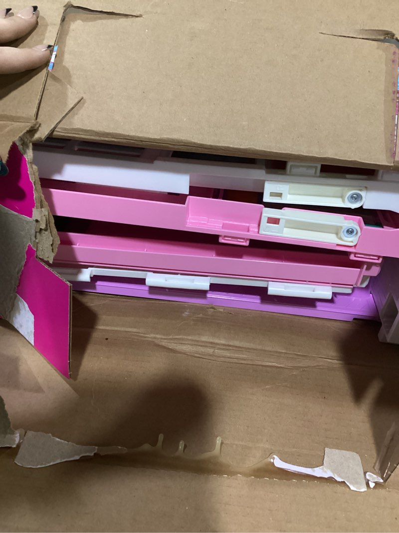 Condition photo showing Good Condition for Barbie 3-Story Townhouse Dollhouse with Elevator, Swing Chair, Furniture and Accessories, Fold for P