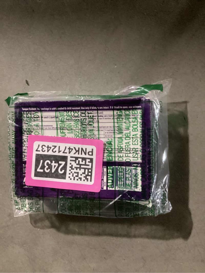 Condition photo showing Good Condition for zzzquil liquicap sleep aid, diphenhydramine 25mg hcl, sleep aids for adults, nighttime sleep aid, 72 liquicaps