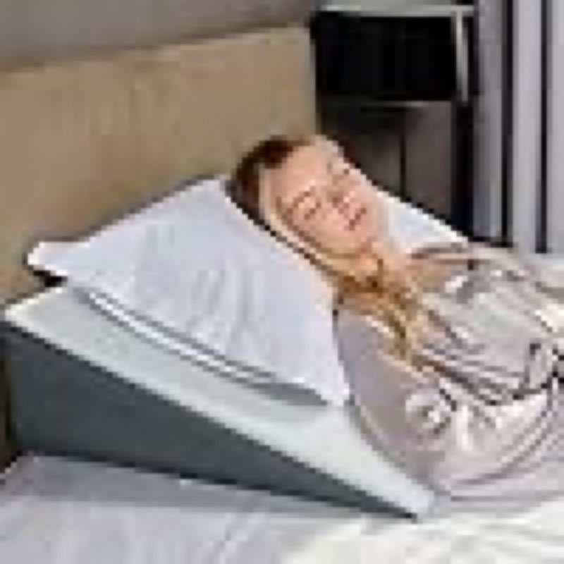 kolbs - fsa-eligible sleep apnea, acid reflux, and back pain relief wedge pillow with stylish jacquard cover - bedside sleeping wedges (standard width 7.5 inches high)