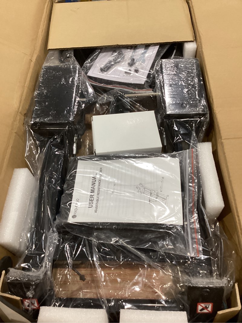 Condition photo showing As Is for HXD-ERGO Stair Stepper for Home, New Version 6 Adjustable Resistance Vertical Climber Cardio Exercise Machine, Folding Stair Climber for Full Body Workout with Adjustable Handlebar 6 Level Resistance-Black