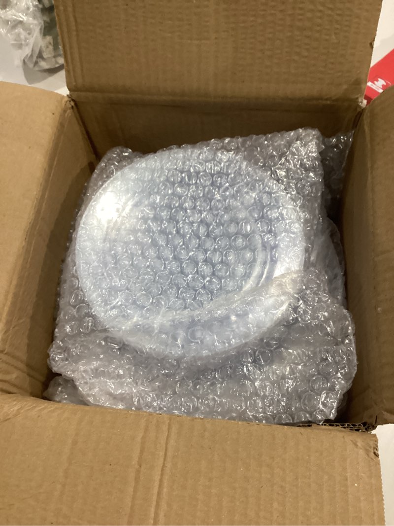 Condition photo showing Good Condition for Aya's Cutlery Kingdom 100 Clear Plastic Plates for Party - Heavy Duty Disposable Set of 50 Dinner and 50 Dessert Plates - Elegant Plastic Disposable Plate for Weddings, Parties, and Special Events 100 Pack Clear