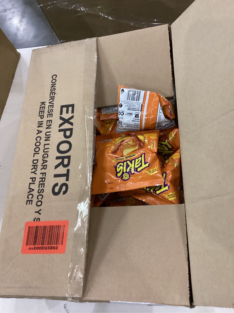 Condition photo showing As Is for Takis Intense Nacho 40 pc / 1 oz Multipack - Cheddar Cheese Flavored Non-Spicy Rolled Tortilla Chips - Individual Bags, Perfect for Tailgates, Parties, Lunchboxes or Lunches Intense Nacho 40 Count (Pack of 1)