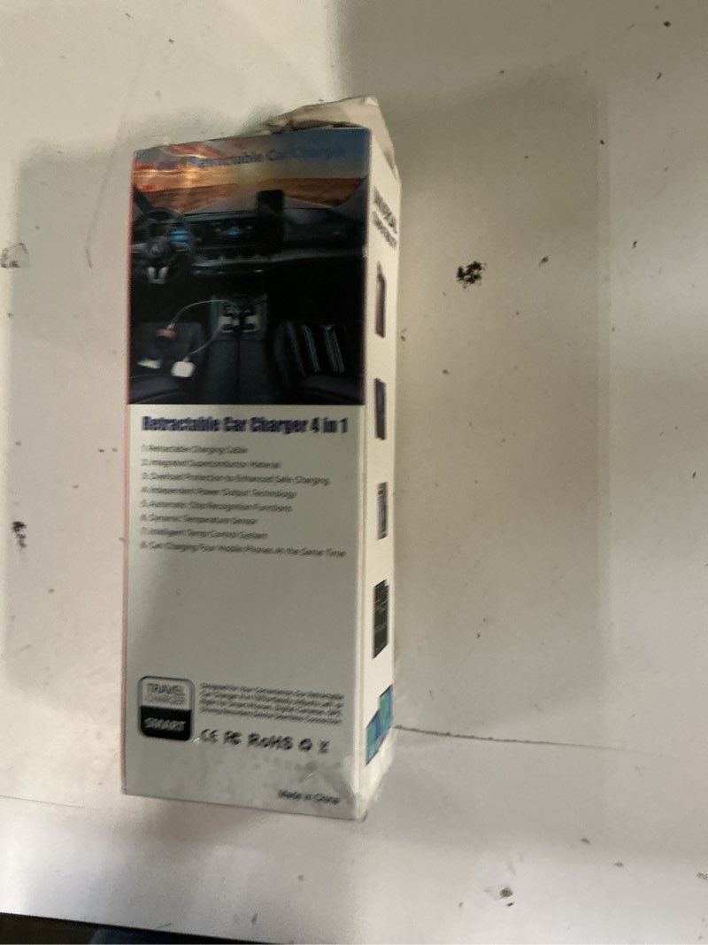 Condition photo showing New/Like New for [apple mfi certified] retractable car charger usb c, braveridge 120w usb c car charger 4 in 1 pd/qc type c fast charge cigarette lighter adapter for iphone 17/17 pro max/16 pro/15/galaxy s25/s24/pixel titanium black dual usb-c cord