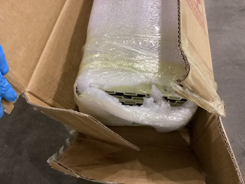 Condition photo showing Good Condition for OUZUGIE WPC Acoustic Slat Wall Paneling, 8-Pack 114 x 6 Inches 3D Wall Panels for Interior Wall Decor,Living Room,TV Background,Study Room,Office Spaces,Bedroom,Low Grille (Black) (Low)114“ x 6" Black