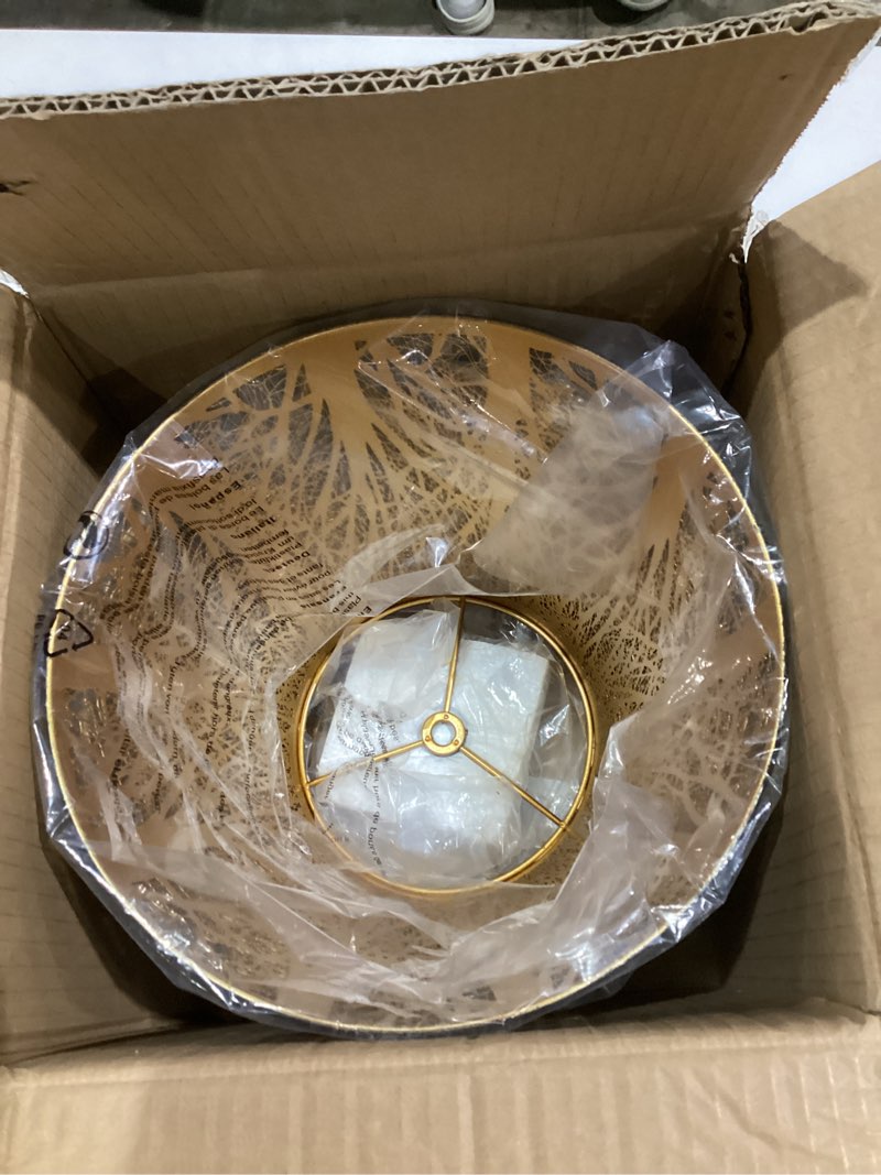 Metal LampShade 7.9x9.8x7.9 inch Set of 2, Replacement Barrel Lamp Shade for Table Lamp, with patter