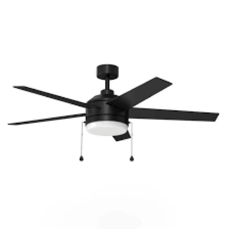 Harboor breezr pull chain ceiing fan matte black finish 52 inches