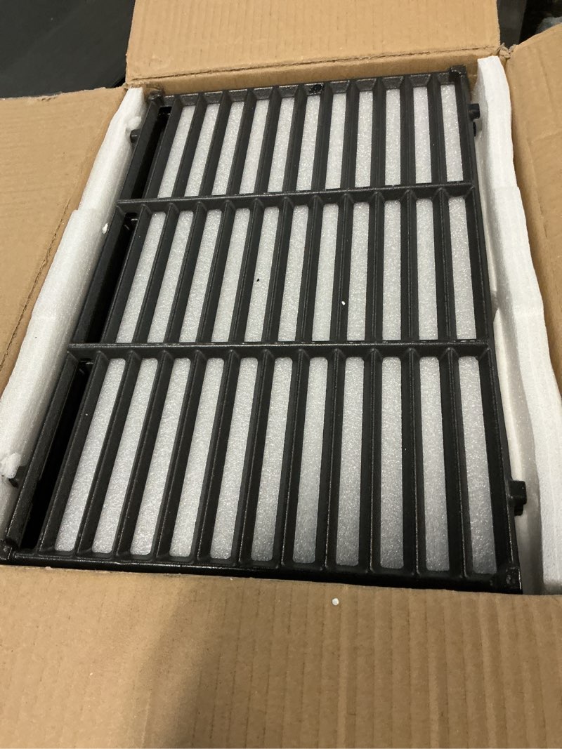 Condition photo showing Good Condition for spirit e-310 grill parts 7638 grill grates 7636 flavorizer bars for weber spirit 300 series grills s-330 e-320 e-330 s-310 sp-310 grill gs4 spirit 2 e310 s-310 replacement parts (front mount controls) cast iron+porcelain enameled black-7638 grates & 7636 heat plates