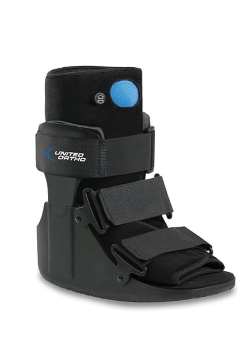 united ortho short air cam walker fracture boot, small, black