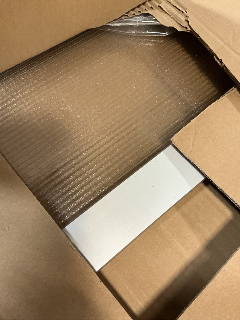 Condition photo showing As Is for Quartet Privacy Screen, 64" x 38" Translucent Portable Wall Divider, Adjustable Height, Sturdy Aluminum Frame on Wheels, Includes Attachable White Board (WPS2000)