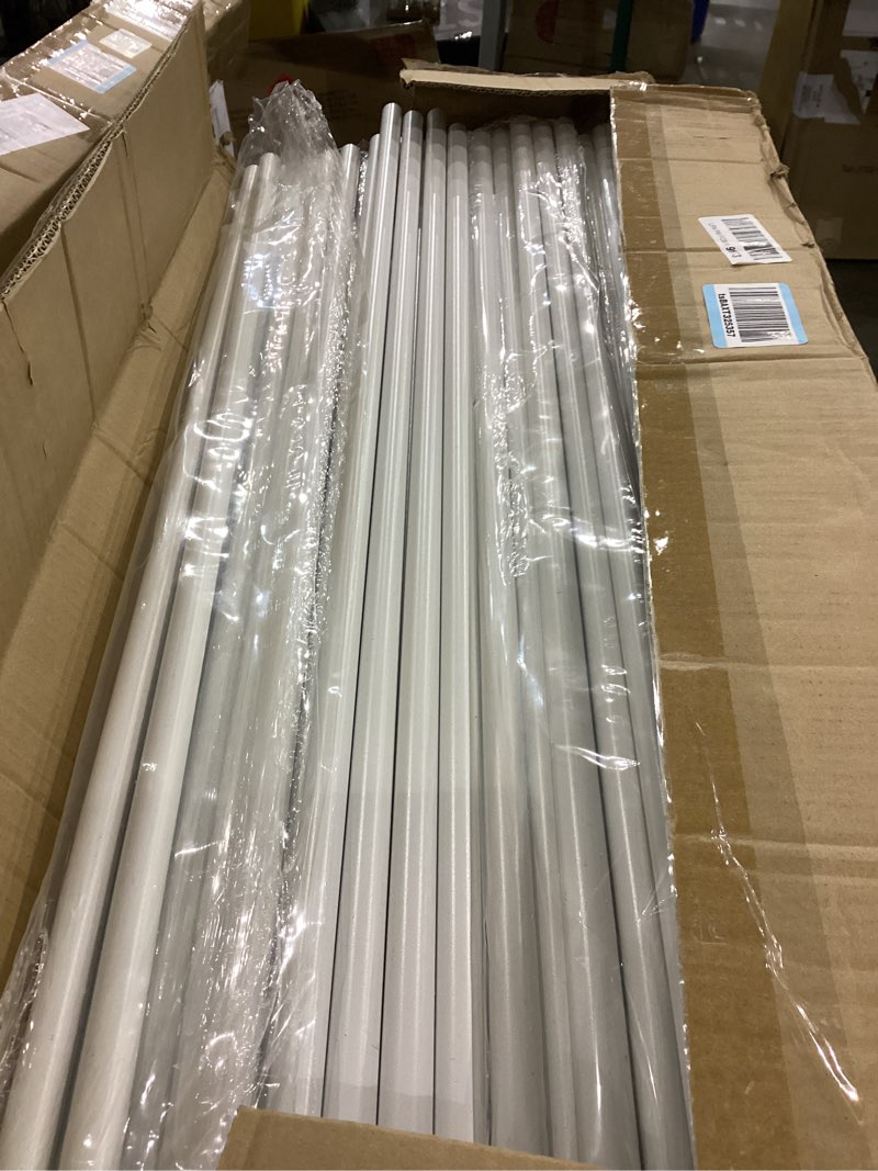 CKE 100 Pack 36" White Round Aluminum Deck Balusters, 3/4" Diameter Hollow Deck Round Balusters for 