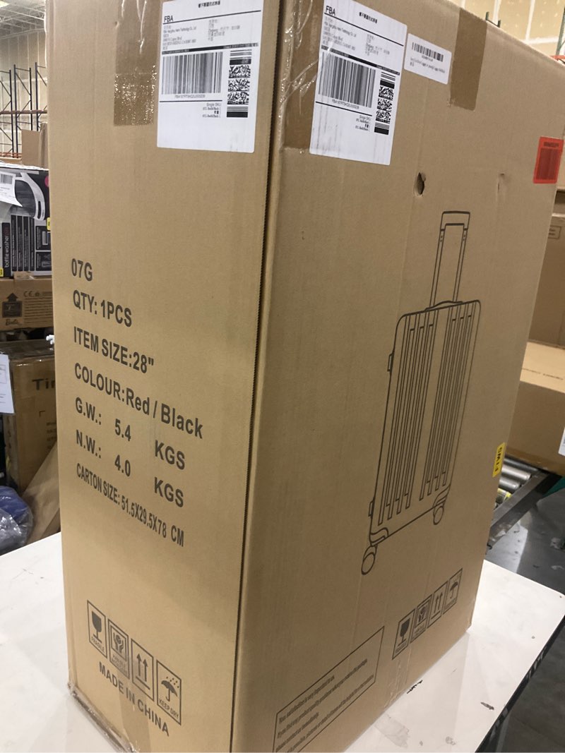 28 inch lightweight luggage (red&black)