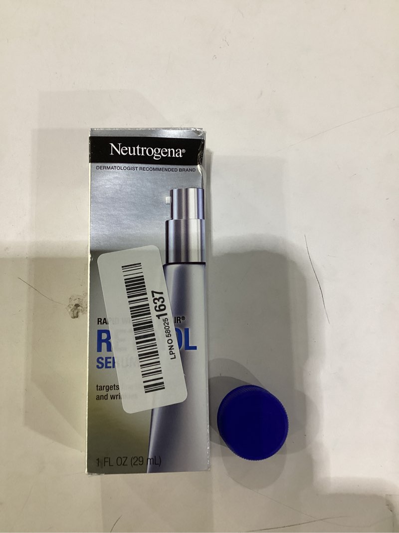 Condition photo showing New/Like New for neutrogena rapid wrinkle repair retinol face serum, daily anti-aging serum for face with retinol & hyaluronic acid to fight fine lines, wrinkles, & dark spots, 1 fl. oz