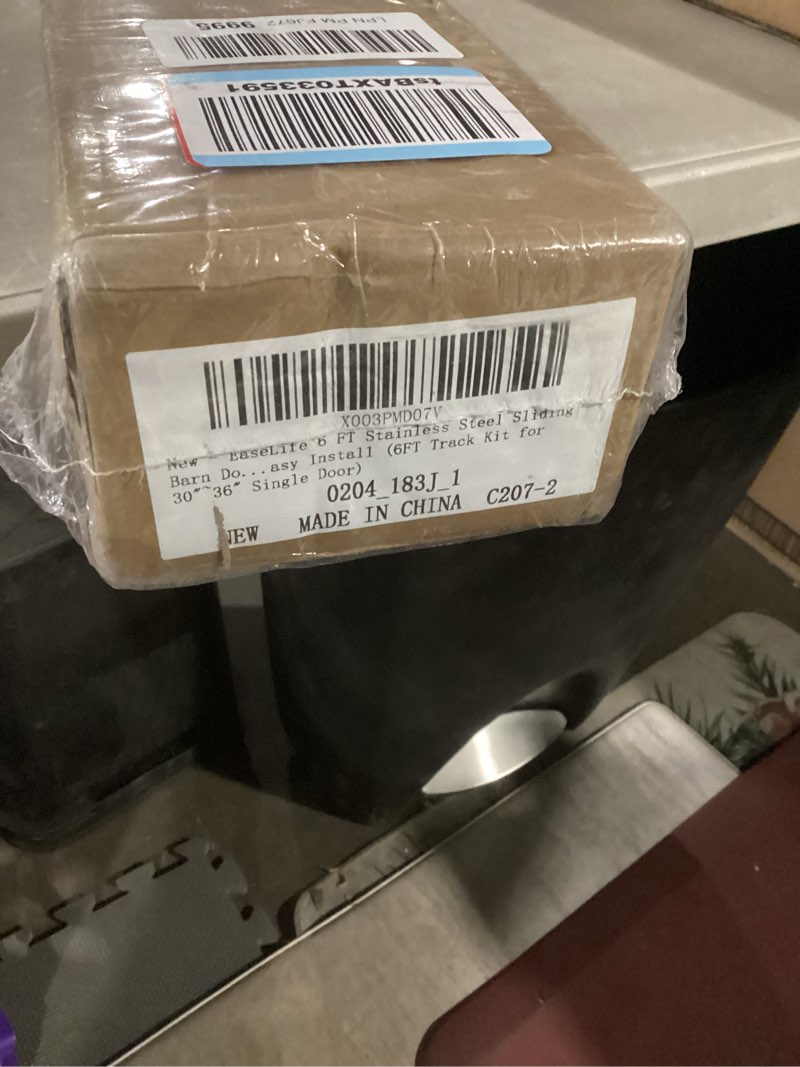 Condition photo showing New/Like New for EaseLife 6 FT Stainless Steel Sliding Barn Door Hardware Track Kit,Heavy Duty,Anti-Rust Anti-Corrosion,Slide Smoothly Quietly,Easy Install (6FT Track Kit for 30"~36" Single Door)