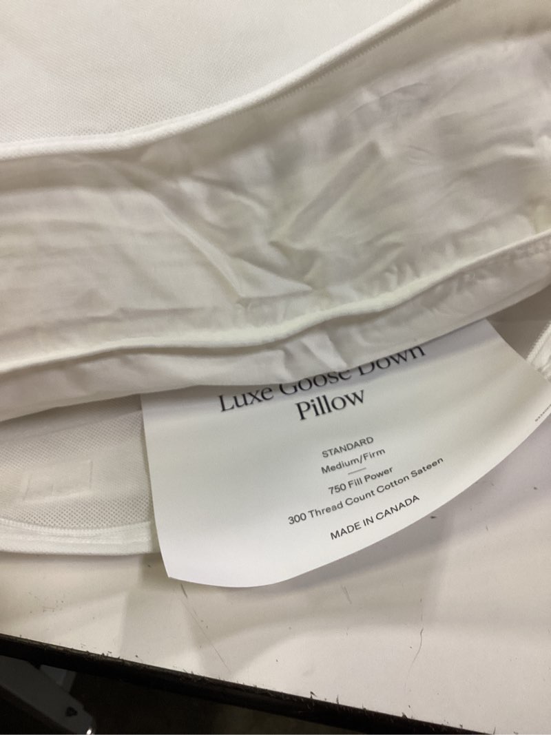 Condition photo showing Good Condition for luxe goose down pillow size: standard
