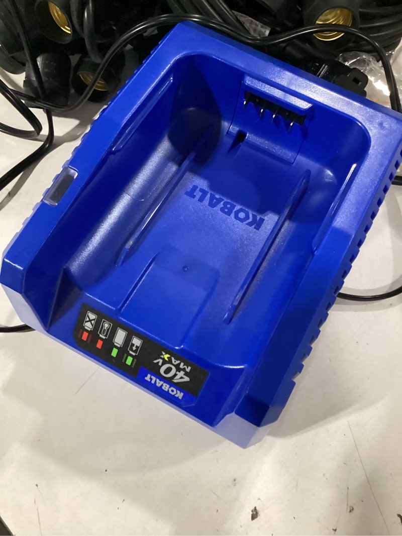 Condition photo showing Good Condition for kobalt 40-volt power equipment battery rapid quick charger gen3