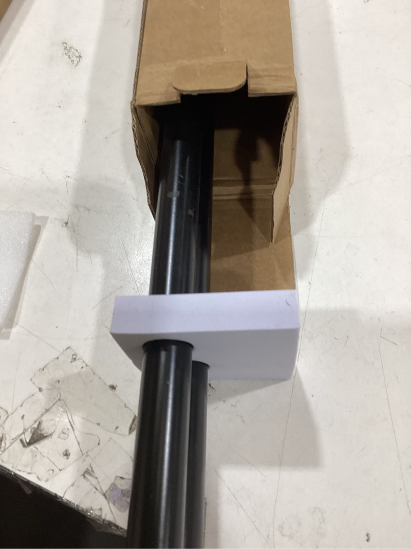 Condition photo showing Good Condition for kamanina 1 inch double curtain rod 36 to 72 inches (3-6 feet), black heavy duty curtain rods for windows, telescoping double drapery rods with end caps, fewer rods, faster setup black 36-72"
