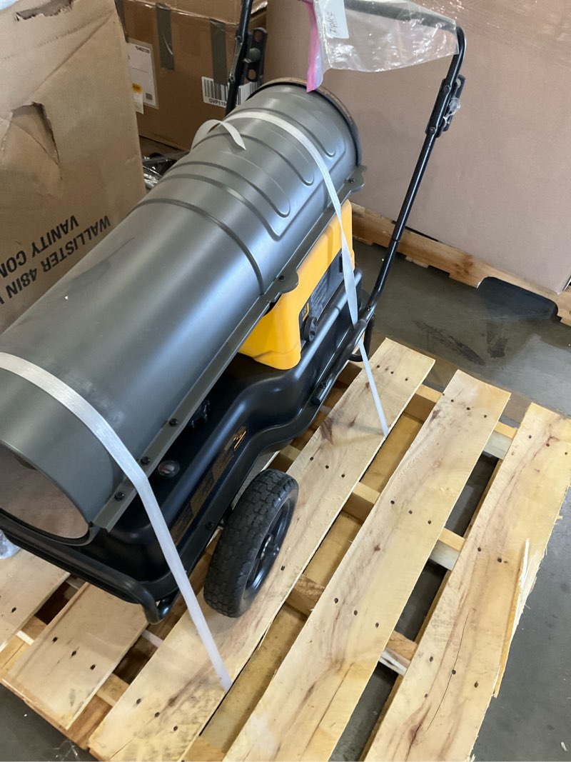 Condition photo showing As Is for dewalt forced air kerosene construction heater