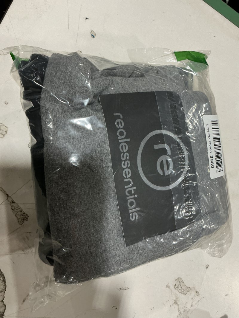 Condition photo showing New/Like New for real essentials 3 pack: boys' cotton fleece sweatpants - open bottom athletic pants with pockets for teens & kids (size 4-18) medium set 5
