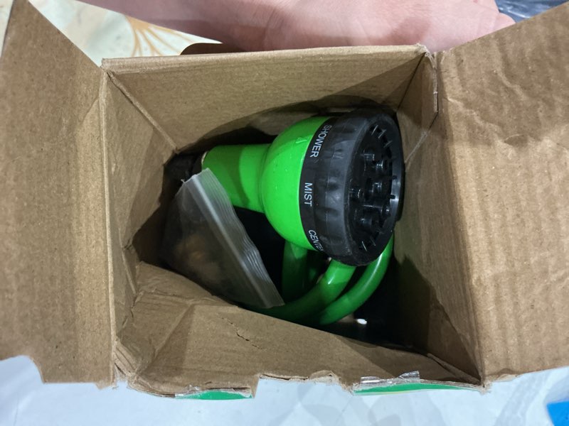 Condition photo showing Good Condition for rv external shower, 3/8 in by 15-foot coil hose with 1/2 inch quick connect adapter for rv outdoor shower, boat hose coil, 3/4 inch fittings (with sprayer) blue and green are shipped randomly.