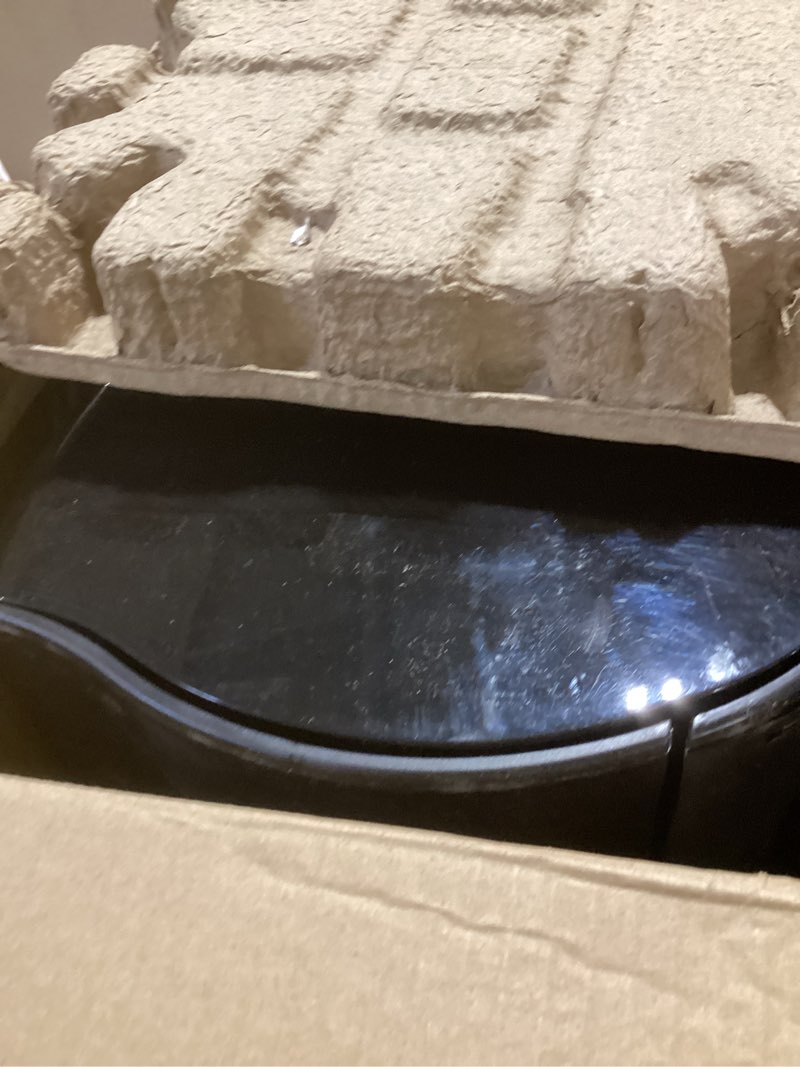 Condition photo showing As Is for Hamilton Beach One Press Programmable Dispensing Drip Coffee Maker with 12 Cup Internal Brew Pot, Water Reservoir, Black with Chrome (48464)