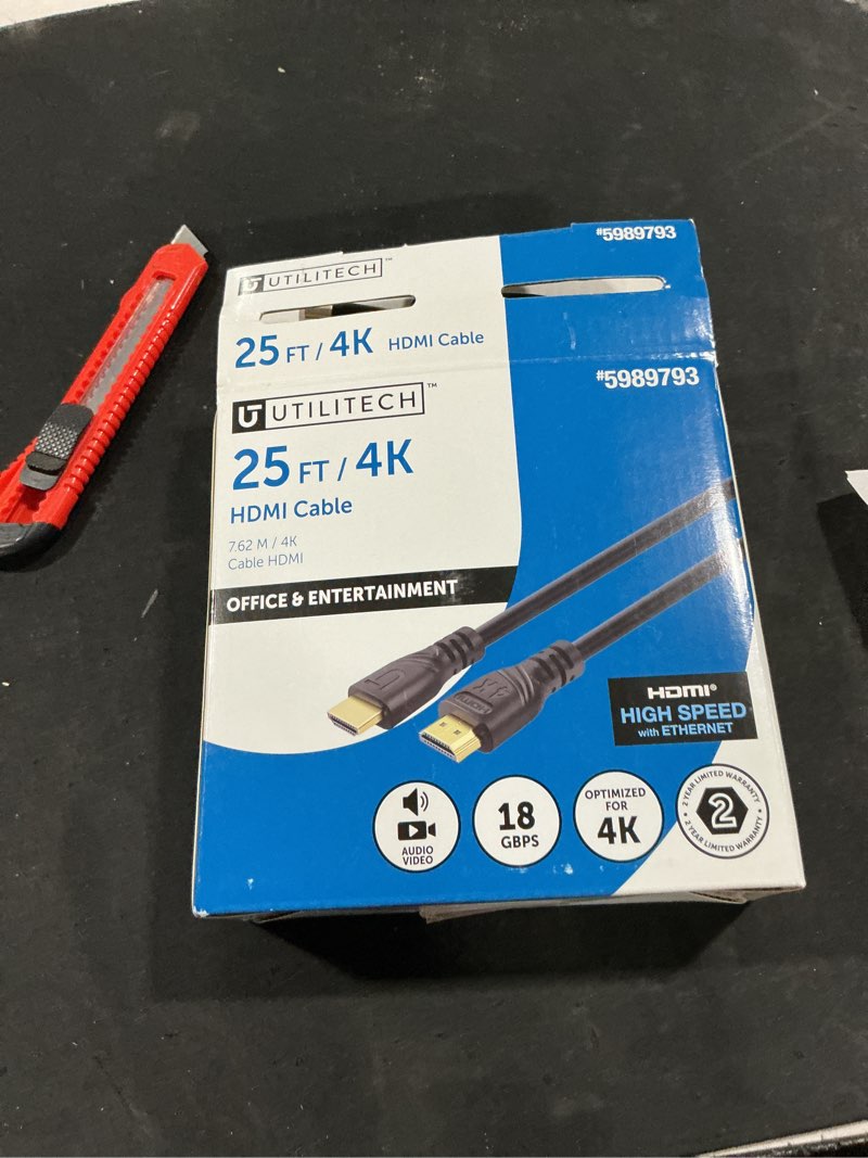 Condition photo showing Good Condition for utilitech 4k hdmi to hdmi 25-ft black