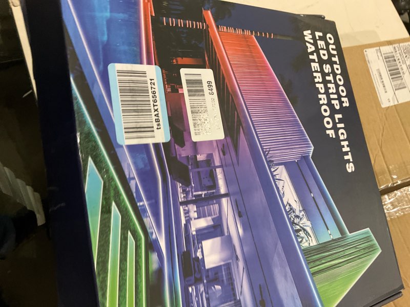 Condition photo showing As Is for zoegi 500ft Outdoor LED Strip Lights Waterproof,Music Sync RGB IP68 Outside Led Light Strips Waterproof with App and Remote,Exterior Led Rope Lights for Deck,Balcony,Roof,Garden,Pool (500FT)