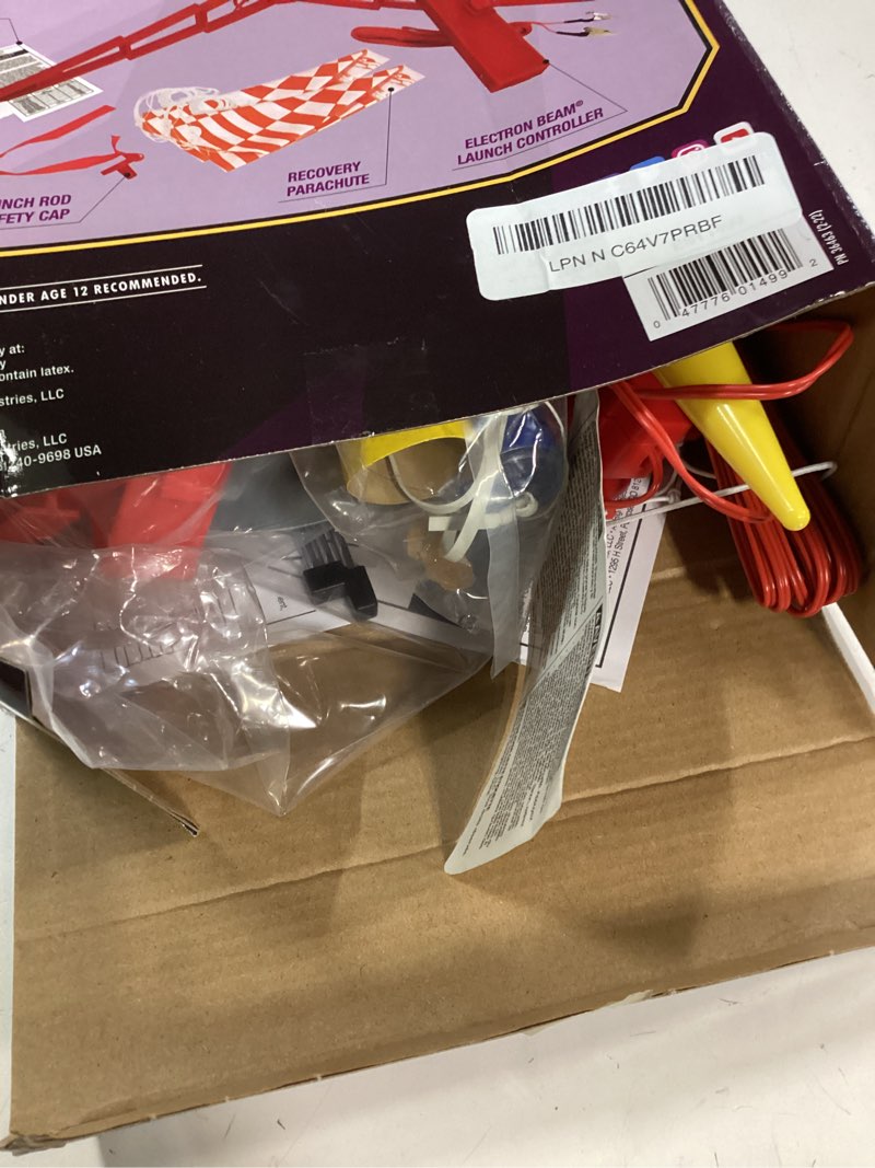 Condition photo showing Good Condition for estes 1499 rascal and hijinks rocket launch set, prebuilt beginner flying-rocket-model set for ages 10+, includes launch pad system