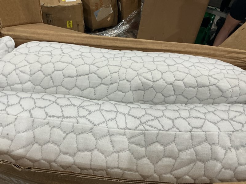 Condition photo showing As Is for qutool cooling pillow for sleeping, certipur-us shredded memory foam queen pillows set of 2, cool pillow for hot sleepers adjustable firm pillow for side, back, stomach sleepers soft yet support,white white-cooling basic queen(pack of 2)