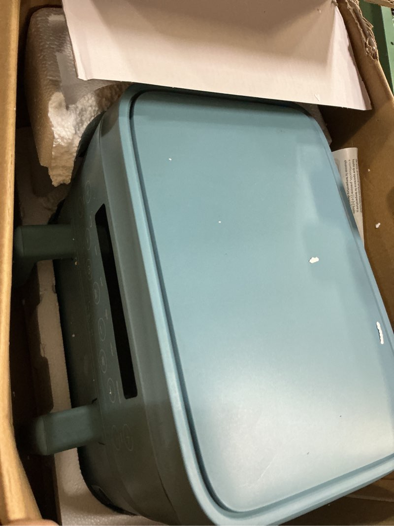 Condition photo showing Good Condition for bella 6 qt slim air fryer, fits-anywhere™ kitchenware, evergood™ ceramic nonstick coating, adjustable temperature, 6 preset cooking options, 60 min auto shutoff w audible tone, 5lb capacity, surf 6 qt surf