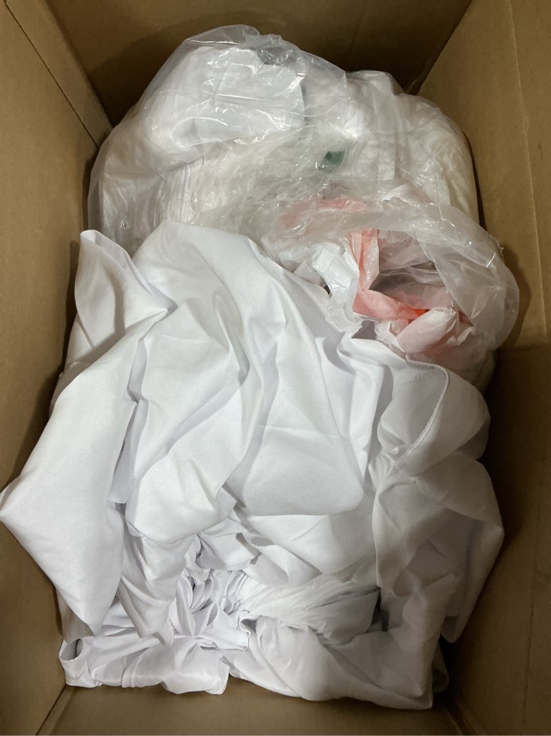 Condition photo showing As Is for SIMILAR TO Round Tablecloth 10 Pack White Tablecloths Washable Decorative Linen Polyester Table Clothes Cover for Dining Table Banquets Buffet Parties and Wedding White 10 Pack)