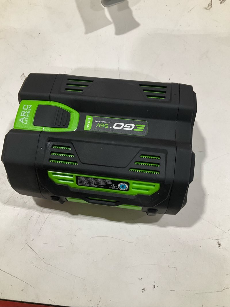 Condition photo showing As Is for ego power+ 56 -volt, 5 ah 1 -pack lithium ion (li-ion) battery