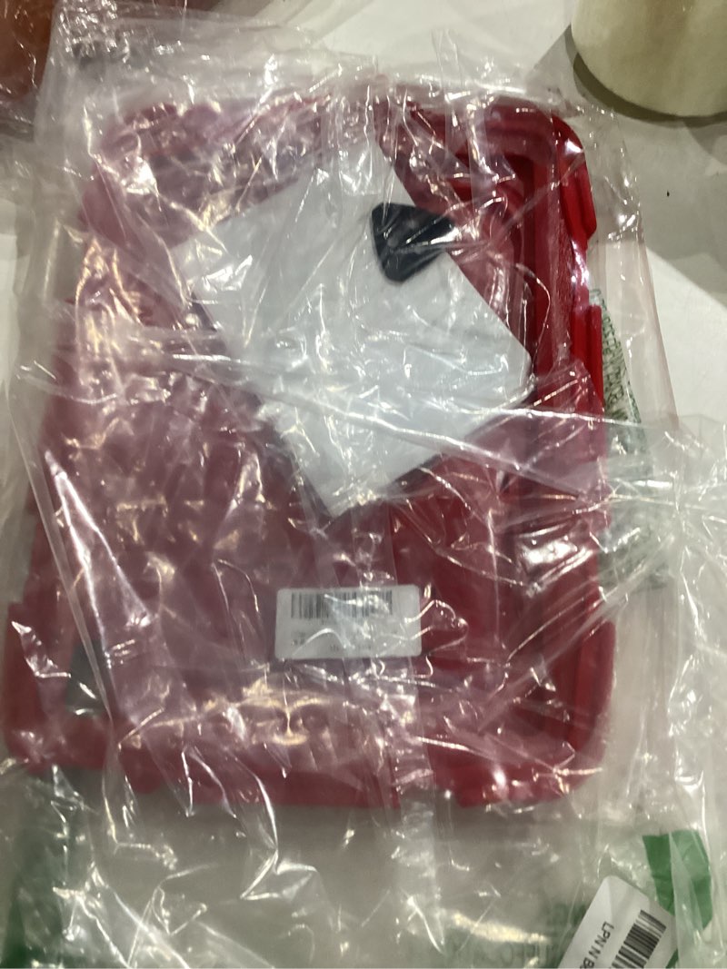 Condition photo showing Good Condition for ccmao fcase for new ipad (a16) 11 inch 2025, ipad 10th gen 10.9 inch 2022, with portable handle kickstand and pencil holder, heavy duty shockproof rugged protective case for ipad 11/10 gen, red solid color 05 red