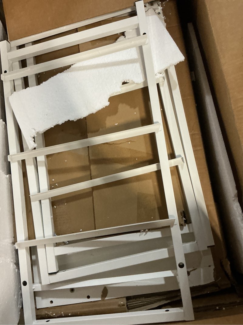 Condition photo showing Good Condition for kitsure vanity desk with mirror and lights - large capacity makeup vanity with 4 fabric storage drawers & 3 lighting modes, vanity table set with sturdy metal frame for bedroom, white, 35" x 17" x 52"