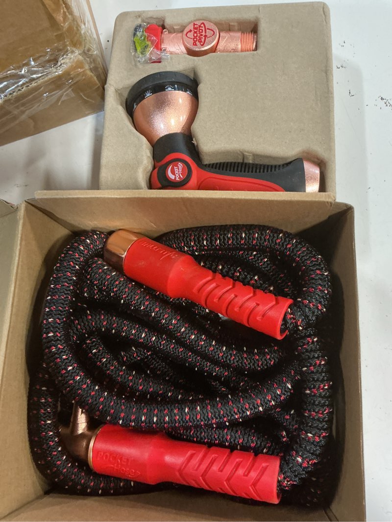 Condition photo showing Good Condition for pocket hose ballistic 50 ft expandable garden hose, no-kink, as seen on tv | anti-burst sleeve reinforced with bulletproof fiber, 360° swiveling pocket pivot connector, lightweight compact design