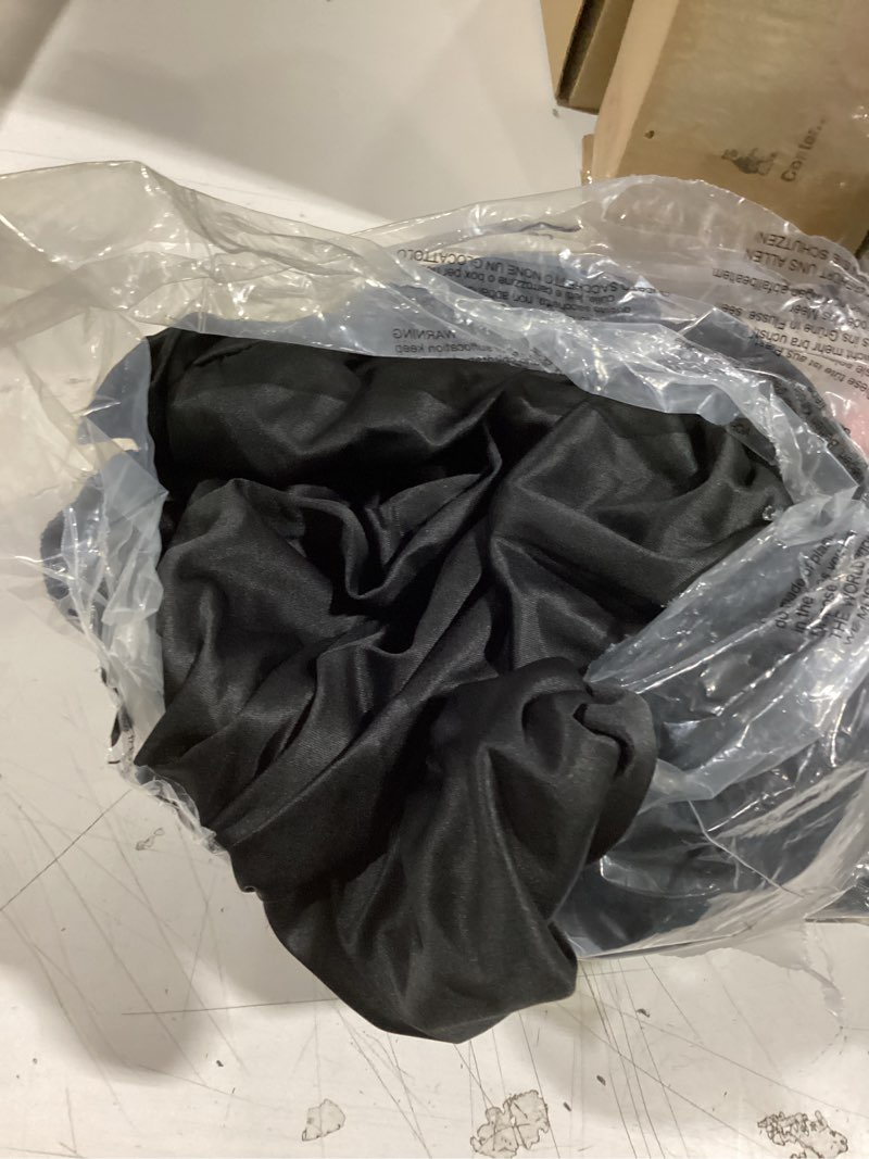 Condition photo showing Good Condition for esgotbme 10x7ft wrinkle free black backdrop curtain for parties soft fabric drapes wedding black curtain backdrop for birthday party decorations background for photography 5x7ft, 2 panels w5' x h7'(2 panels) black