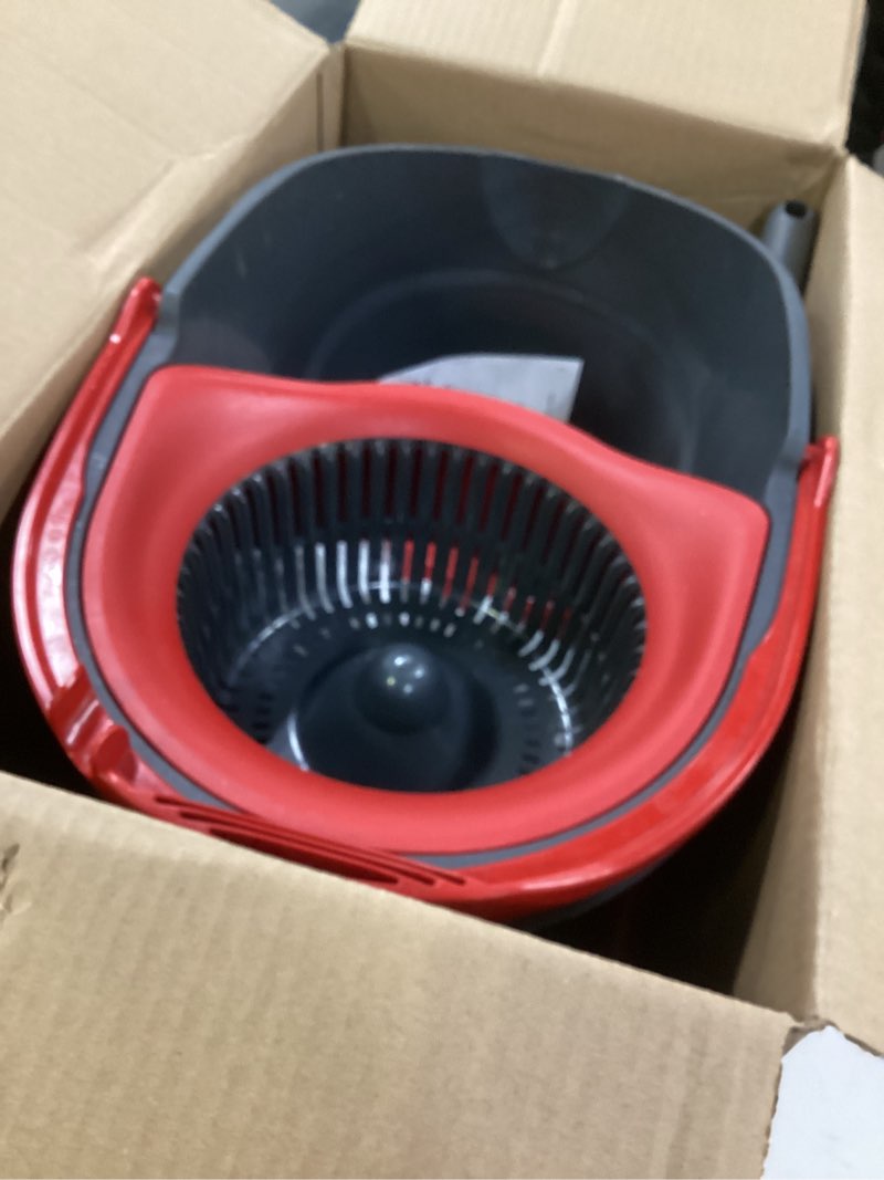 Condition photo showing Good Condition for O-Cedar EasyWring Microfiber Spin Mop, Bucket Floor Cleaning System, Red, Gray, Standard Easywring Spin Mop & Bucket