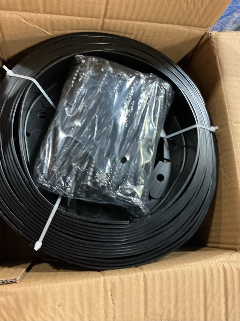 Condition photo showing New/Like New for gardzen 1.5" x 100' landscape edging kit, garden edging coil comes with 120 pcs spikes, no dig lawn border 100ft