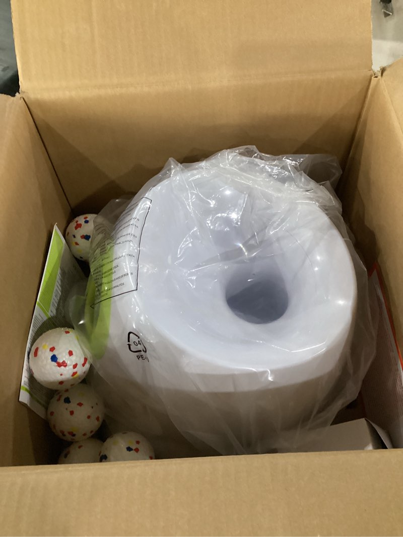 Condition photo showing Good Condition for not tested**** afp automatic dog ball launcher with 2.5in etpu ball for medium-large dogs | interactive dog fetch toy for mental & physical exercise, ball thrower for active dogs, rechargeable, 6 etpu balls max size-eptu balls