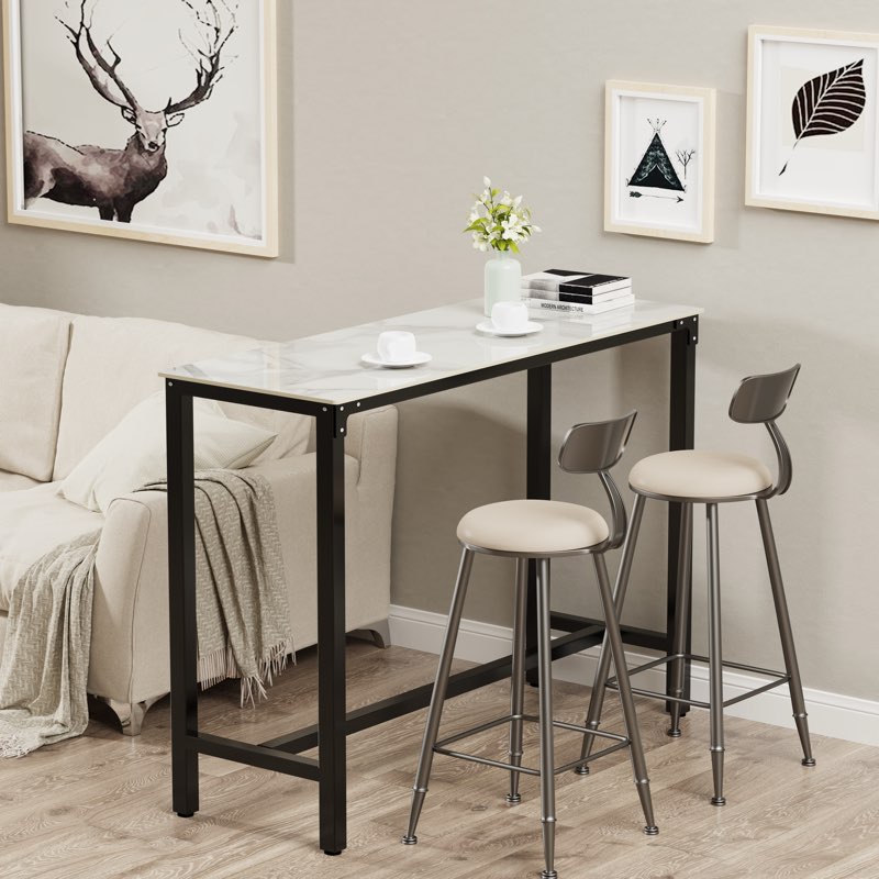 freidrick 41.4\" sintered stone bistro height dining table ( broken sink ) 